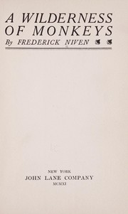 Cover of: A wilderness of monkeys by Frederick Niven