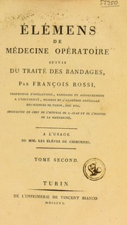 Cover of: El©♭mens de m©♭decine op©♭ratoire. ©  l'usage de MM. les ©♭l©·ves de chirurgie