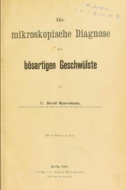 Cover of: Die mikroscopische Diagnose der b©œsartigen Geschw©ơlste