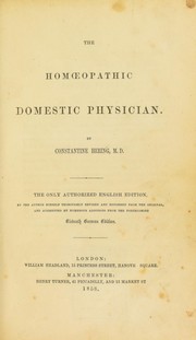 Cover of: The hom¿opathic domestic physician