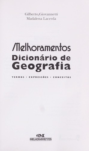 Dicionário de Geografia Geral - Dicionário de Geografia Geral