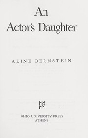 Cover of: An actor's daughter