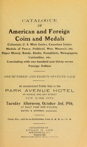Cover of: Catalogue of American and foreign coins and medals ...
