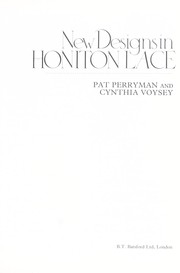 Cover of: New designs in Honiton lace by Pat Perryman