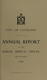 Cover of: [Report 1949] by Coventry (England). City Council