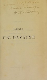 Cover of: L'oeuvre de C.-J. Davaine