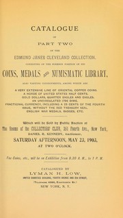 Cover of: Catalogue of part two of the Edmund Janes Cleveland collection ...