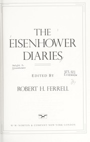Cover of: The Eisenhower diaries by Dwight D. Eisenhower