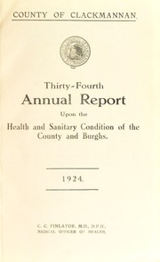 Cover of: [Report 1924] by Clackmannanshire (Scotland). County Council