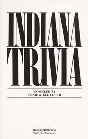 Cover of: Indiana trivia by Couch, Ernie