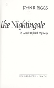 Cover of: Haunt of the nightingale by John R. Riggs