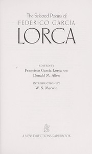 Cover of: The selected poems of Federico García Lorca