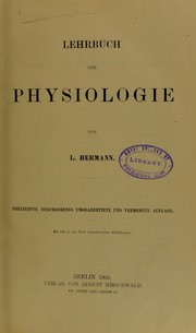 Cover of: Lehrbuch der Physiologie