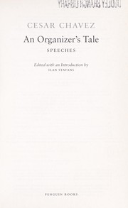Cover of: An organizer's tale: speeches