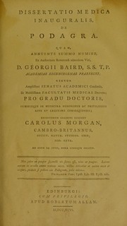 Cover of: Dissertatio medica inauguralis, de podagra ...