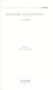 Cover of: Philosophy and democracy : an anthology by 