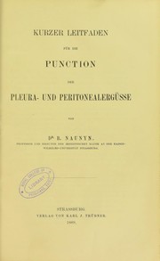 Cover of: Kurzer Leitfaden f©ơr die Punction der Pleura- und Peritonealerg©ơsse