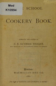 Front cover of The school cookery book by Unknown