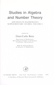 Cover of: Studies in algebra and number theory by edited by Gian-Carlo Rota.