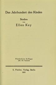 Cover of: Das Jahrhundert des Kindes by Ellen Key