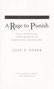 Cover of: A rage to punish by Lois G. Forer