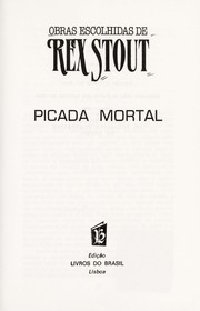 Cover of: Obras escolhidas de Rex Stout by Rex Stout