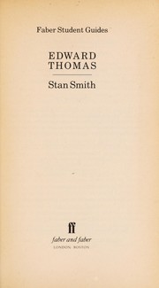 Cover of: Edward Thomas by Stan Smith, Stan Smith