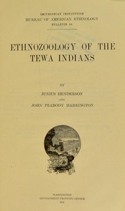 Cover of: Ethnozoology of the Tewa Indians
