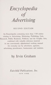 Cover of: Encyclopedia of advertising by Irvin Graham