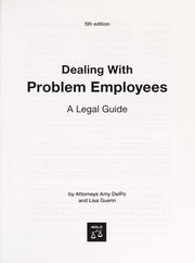 Cover of: Dealing with problem employees by Amy DelPo