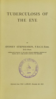 Cover of: Tuberculosis of the eye