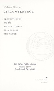 Cover of: Circumference : Eratosthenes and the ancient quest to measure the globe by 