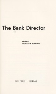 Cover of: The Bank director