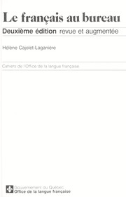 Le français au bureau by Hélène Cajolet-Laganière