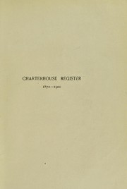 Charterhouse register, 1872-1900 by Charterhouse School