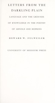 Cover of: Letters from the darkling plain by Howard W. Fulweiler
