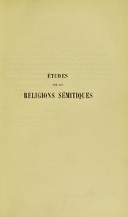 Cover of: ©tudes sur les religions s©♭mitiques