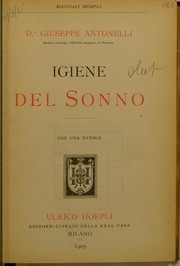 Cover of: Igiene del sonno