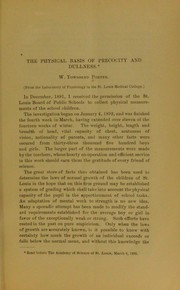 Cover of: The physical basis of precocity and dullness