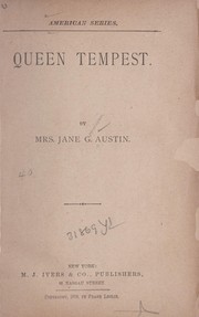 Queen Tempest by Jane G. Austin