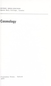 Cover of: Cosmology by Michael Rowan-Robinson