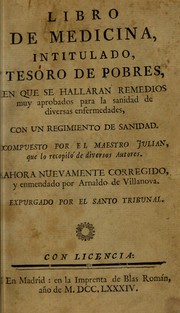 Cover of: Libro de medicina llamado tesoro de pobres ... Con un regimiento de sanidad