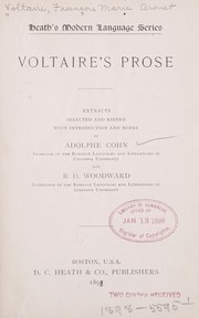 Cover of: Voltaire's  prose: extracts