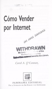Cover of: Como Vender Por Internet En Una Semana