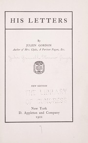 Cover of: His letters