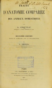 Cover of: Traite d'anatomie comparee des animaux domestiques