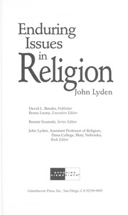 Cover of: Enduring issues in religion by John Lyden, book editor.