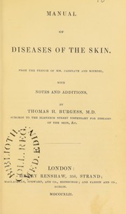 Cover of: Manual of diseases of the skin