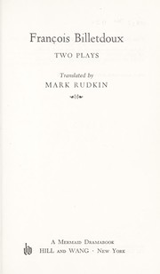 Cover of: Two plays.