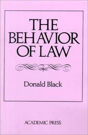 Cover of: The Behavior of Law